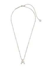Kendra Scott Letter A Pendant Necklace Rhodium