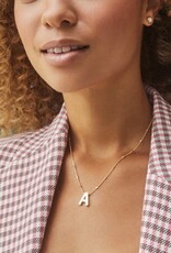 Kendra Scott Letter A Pendant Necklace Rhodium