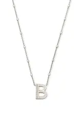 Kendra Scott Letter B Pendant Necklace Rhodium Kendra Scott Letter B Pendant Necklace Rhodium