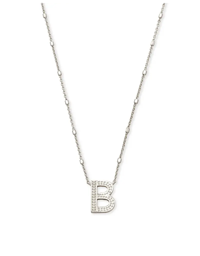 Kendra Scott Letter B Pendant Necklace Rhodium