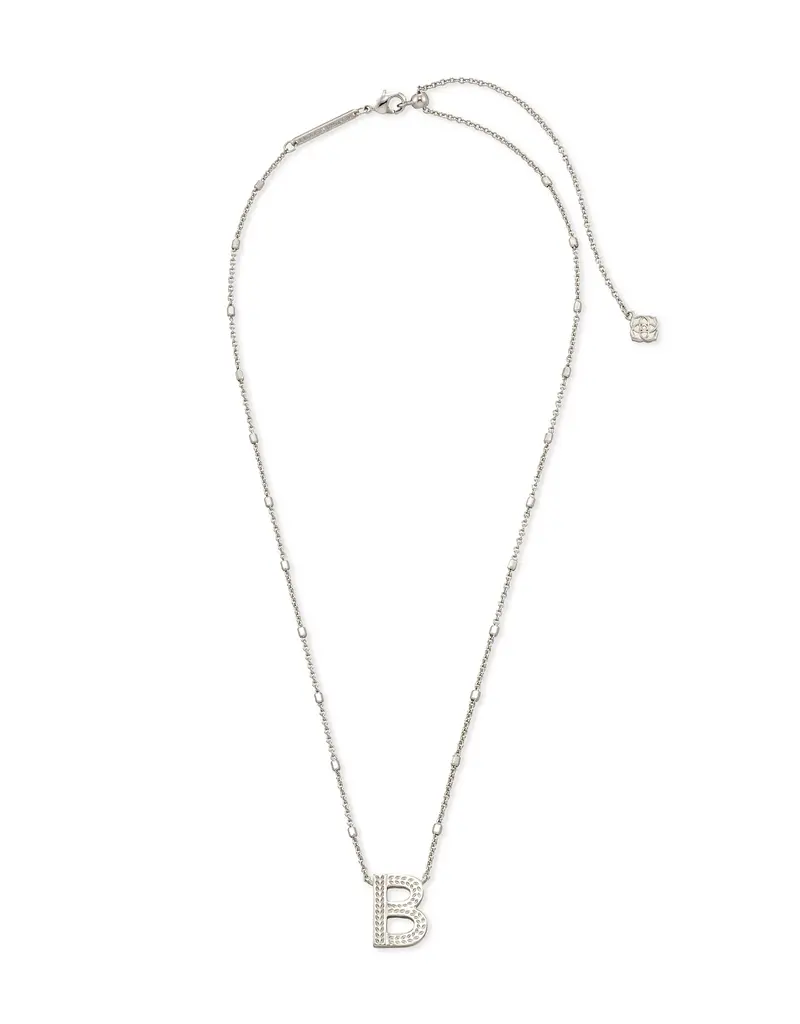 Kendra Scott Letter B Pendant Necklace Rhodium