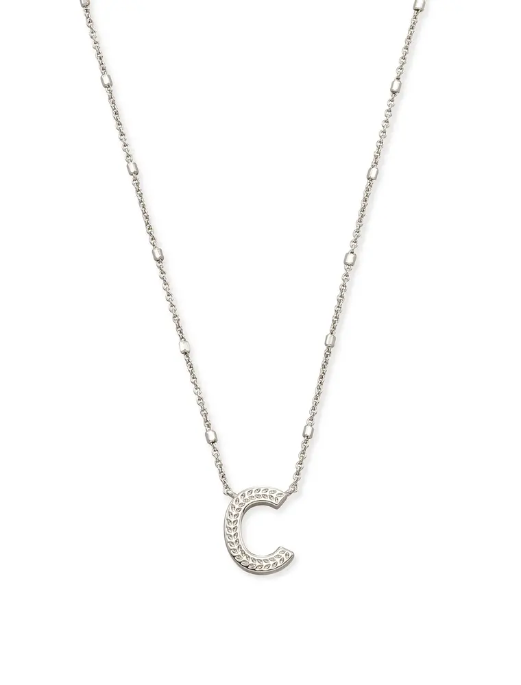 Kendra Scott Letter C Pendant Necklace Rhodium