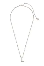 Kendra Scott Letter L Pendant Necklace Rhodium