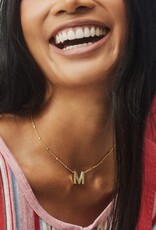 Kendra Scott Letter M Pendant Necklace Rhodium