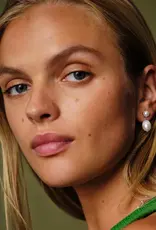 Kendra Scott Eve Drop Earrings Rhodium White Pearl