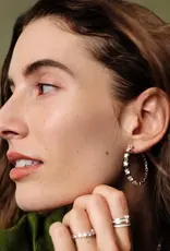 Kendra Scott Lexi Hoop Earring Rhodium White Crystal