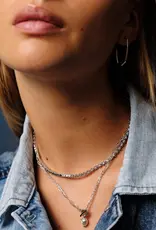 Kendra Scott Eve Chain Multi Strand Necklace Rhodium White Pearl