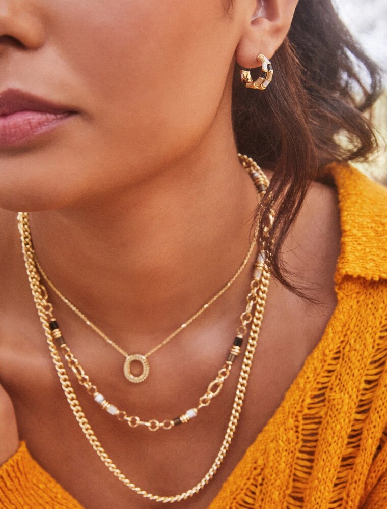 Kendra Scott Letter O Pendant Necklace Gold Metal