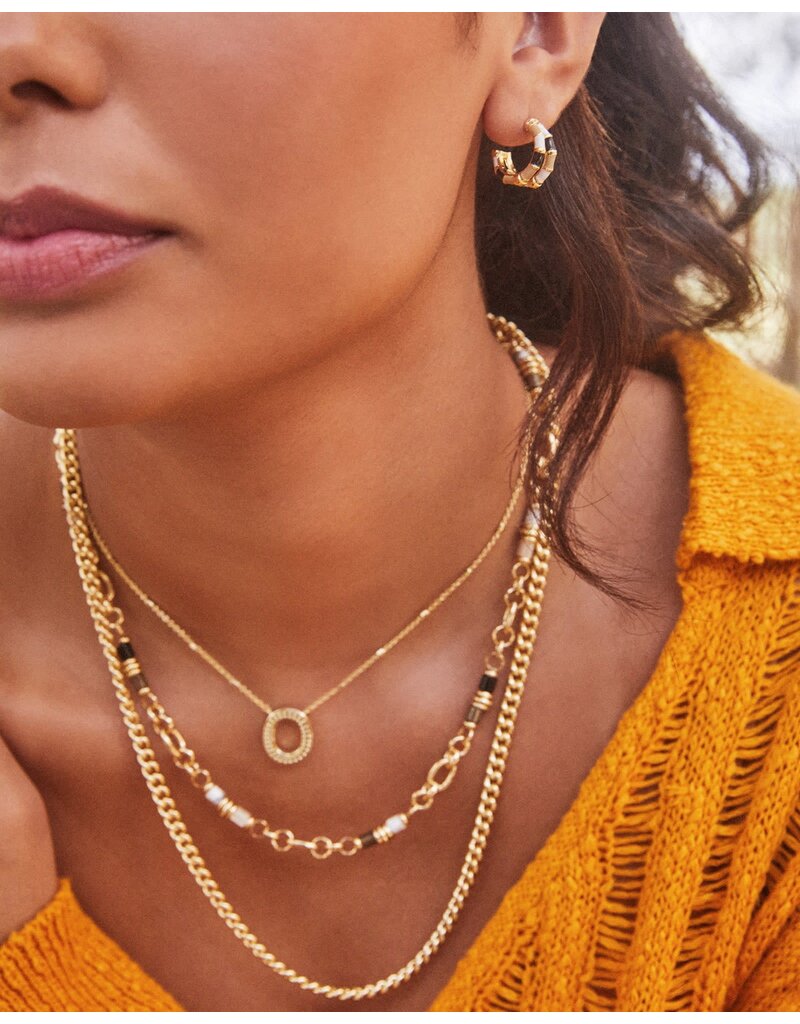 Kendra Scott Letter O Pendant Necklace Gold Metal