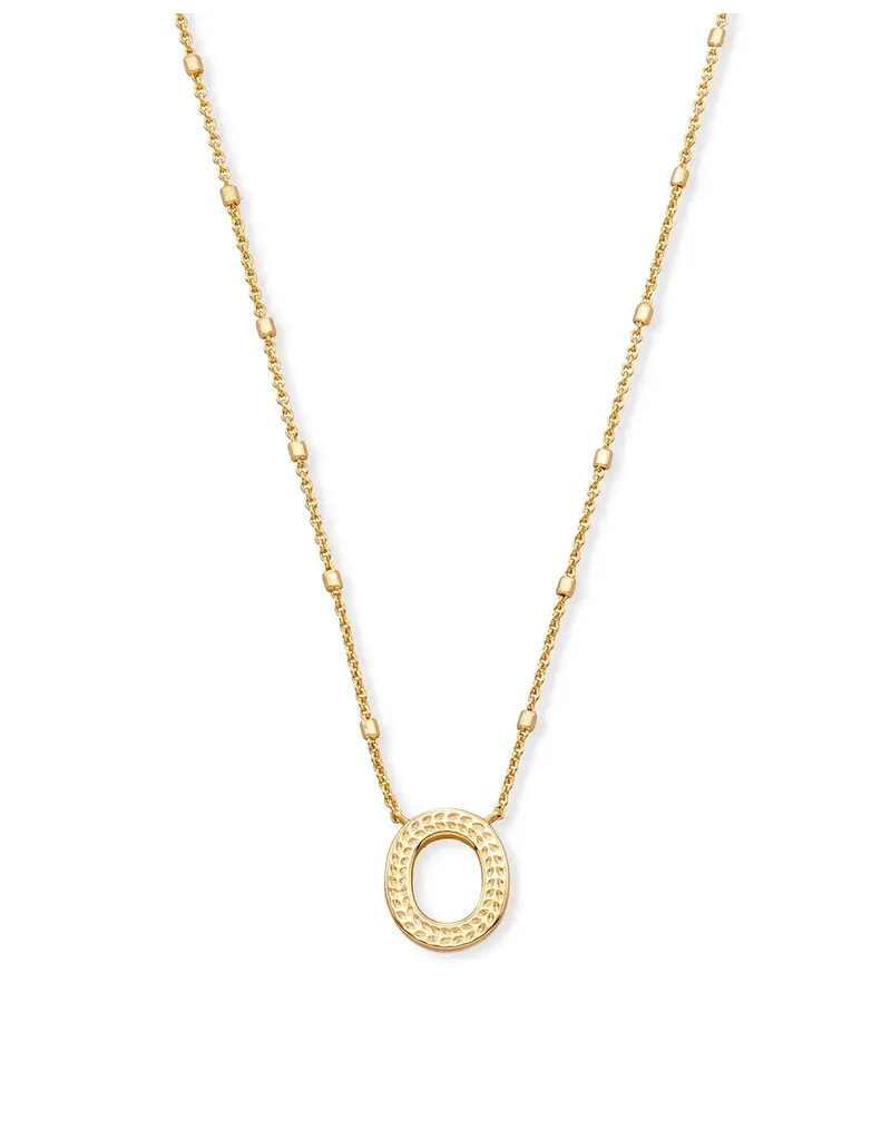 Kendra Scott Letter O Pendant Necklace Gold Metal