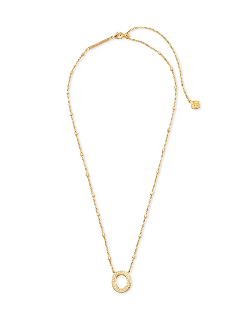 Kendra Scott Letter O Pendant Necklace Gold Metal