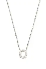 Kendra Scott Letter O Pendant Necklace Rhodium Metal