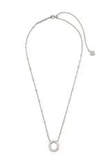 Kendra Scott Letter O Pendant Necklace Rhodium Metal
