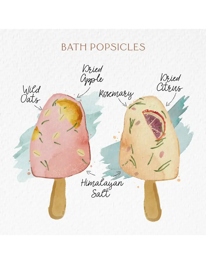 Sow the Magic Botanical Bath Clay Pops with Dried Fruit and Epsom Salt Citrus + Rosemary