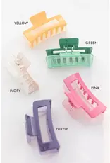 Space 46 Wholesale Two Tone Rectangle Hair Clip (pink)