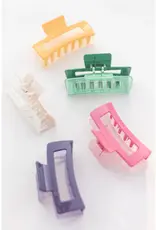 Space 46 Wholesale Two Tone Rectangle Hair Clip (pink)