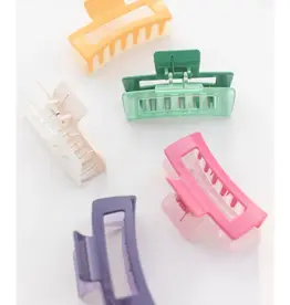 Space 46 Wholesale Two Tone Rectangle Hair Clip (pink)