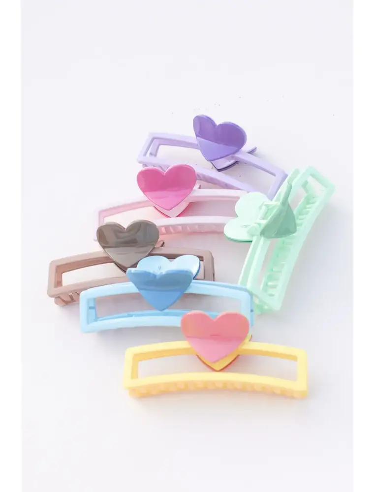 Space 46 Wholesale Jumbo Heart Hair Clip (chocolate)