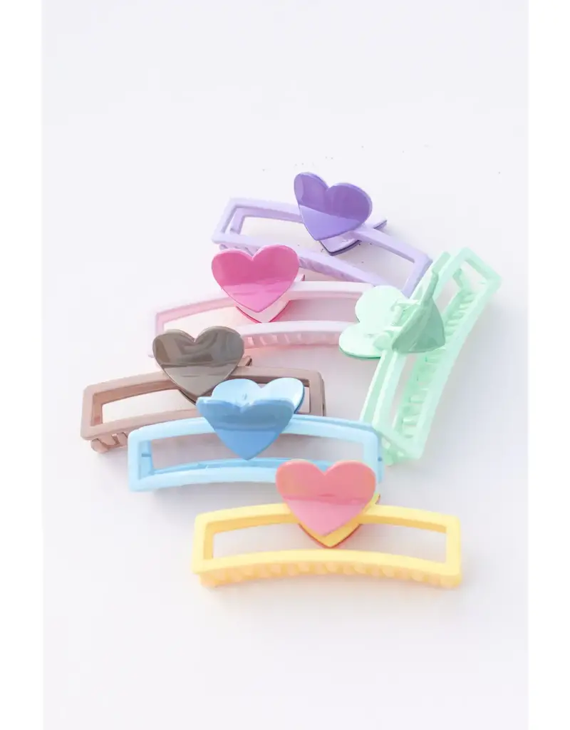 Space 46 Wholesale Jumbo Heart Hair Clip (chocolate)