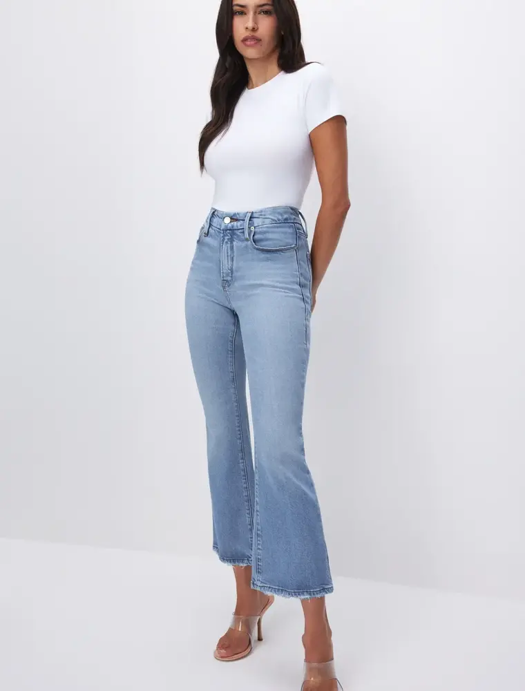 Good American Good Legs Crop Mini Boot Jeans