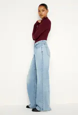 Good American Good Ease Relaxed with Double Button Crossover Waistband