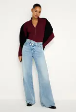 Good American Good Ease Relaxed with Double Button Crossover Waistband