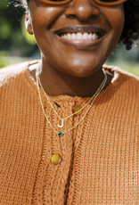 Kendra Scott Cailin Gold Pendant Necklace in Green Crystal