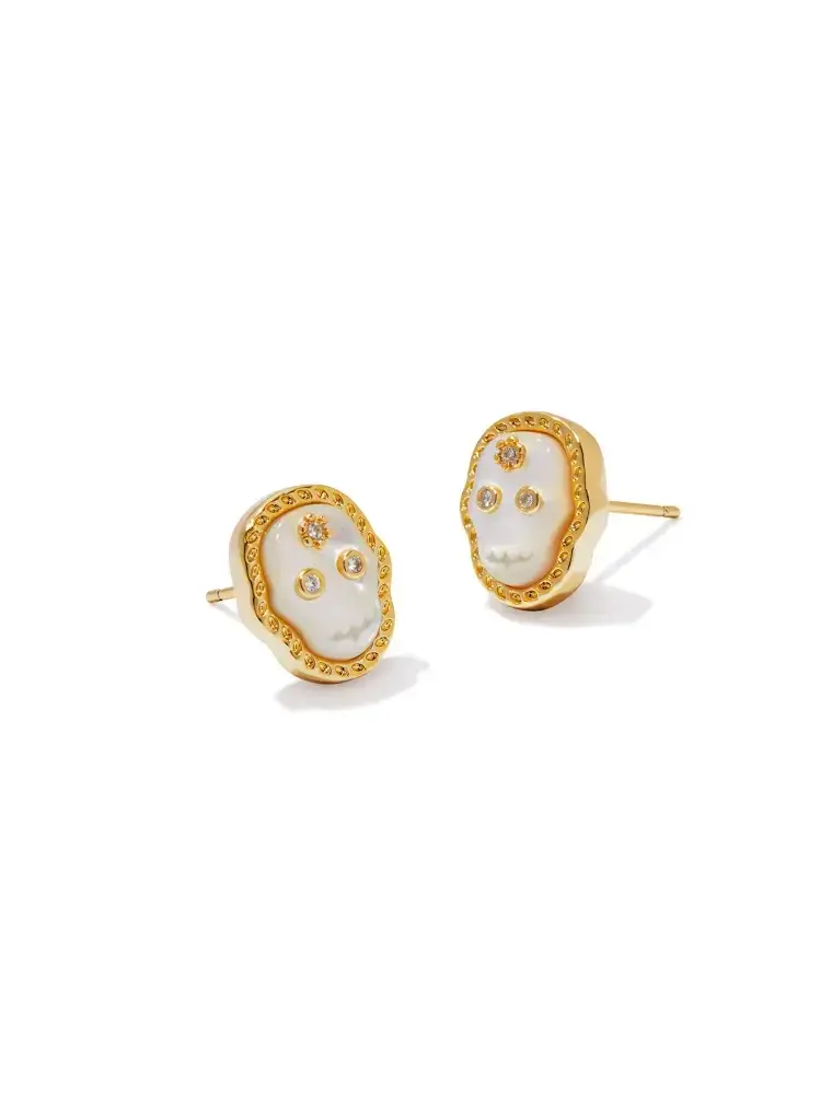 Kendra Scott Skeleton Stud Earring Gold Ivory MOP