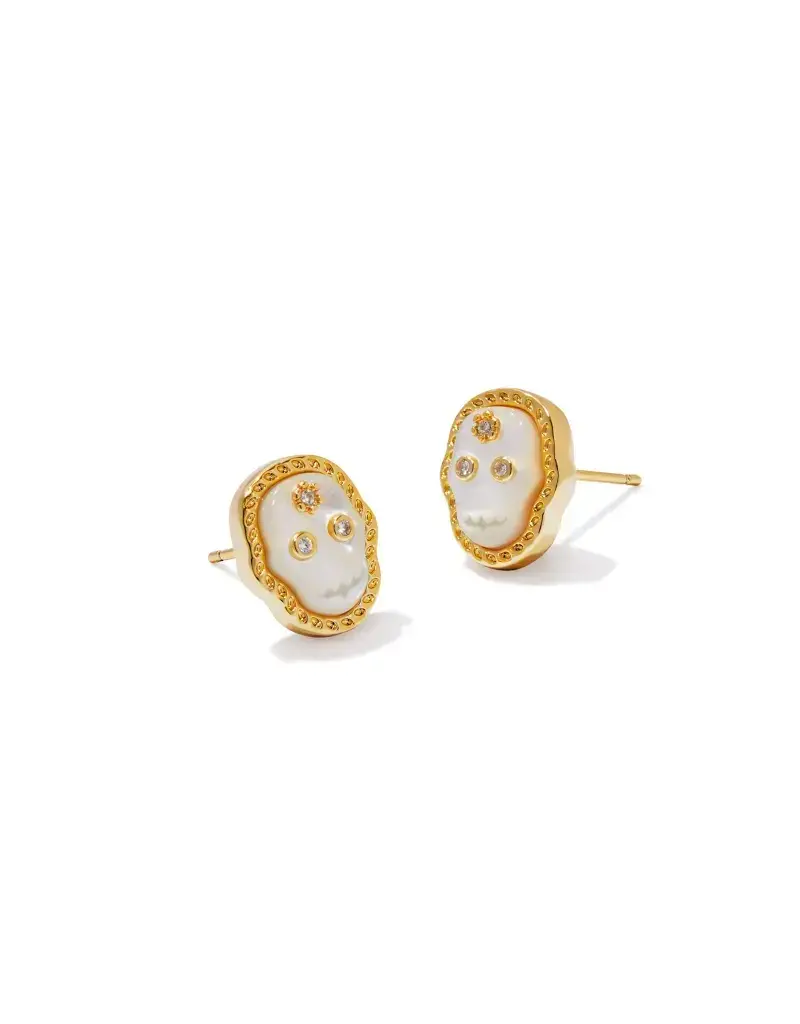Kendra Scott Skeleton Stud Earring Gold Ivory MOP