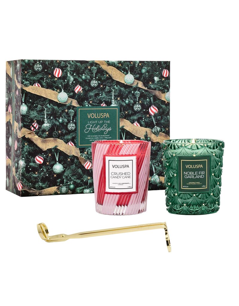 Voluspa Light up the Holidays Classic Duo with Wick Trimmer