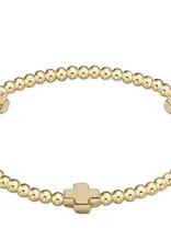 ENEWTON Signature Cross Gold 3MM Bead Bracelet
