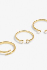 A Littles & Co. Stacks of Style White Pearl Set of 3 Rings