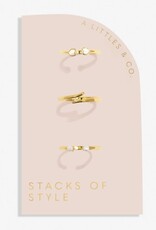 A Littles & Co. Stacks of Style White Pearl Set of 3 Rings