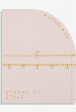 A Littles & Co. Stacks of Style Gold Organic Shape Set of 2 Bracelets