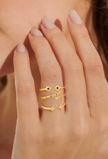 A Littles & Co. Stacks of Style Gold Gem Set of 3 Rings
