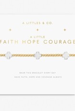 A Littles & Co. A Little Faith Hope Courage Silver Bracelet