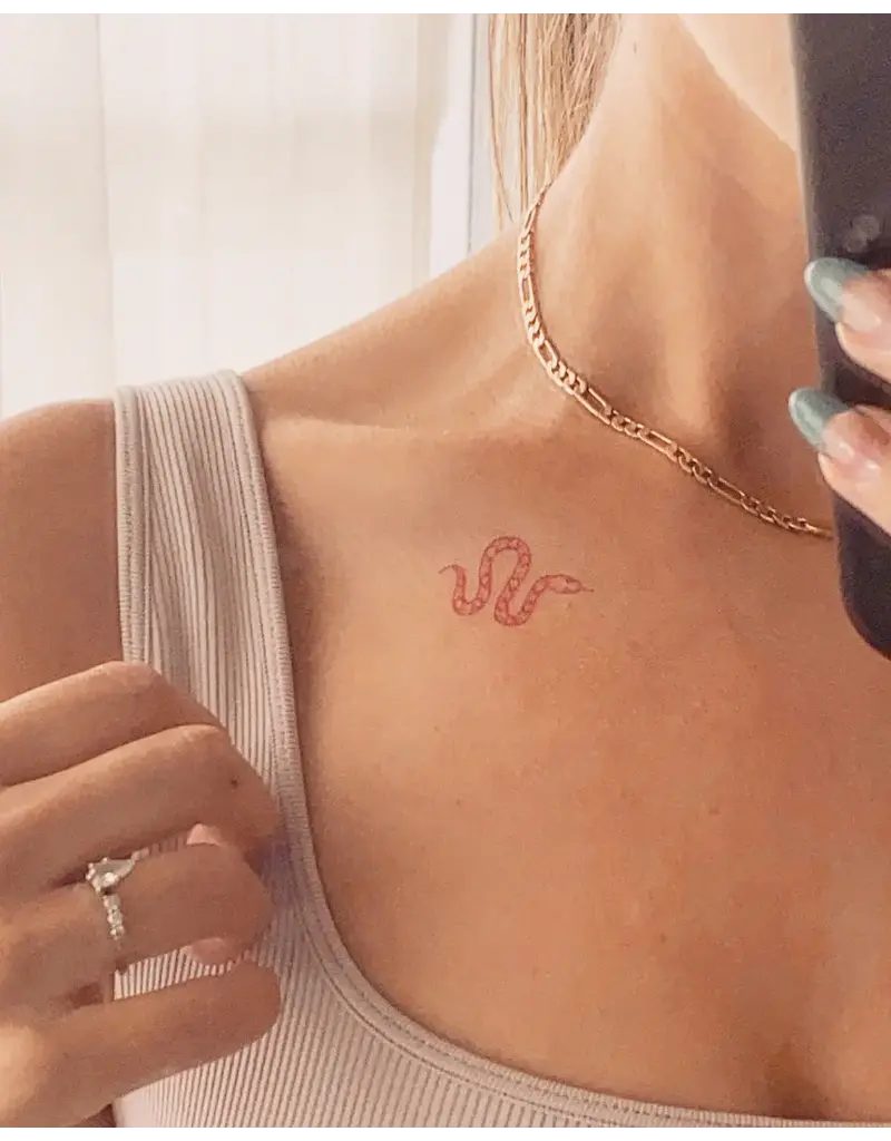 inkd by dani Hand Drawn Temporary Tattoos (red ink)