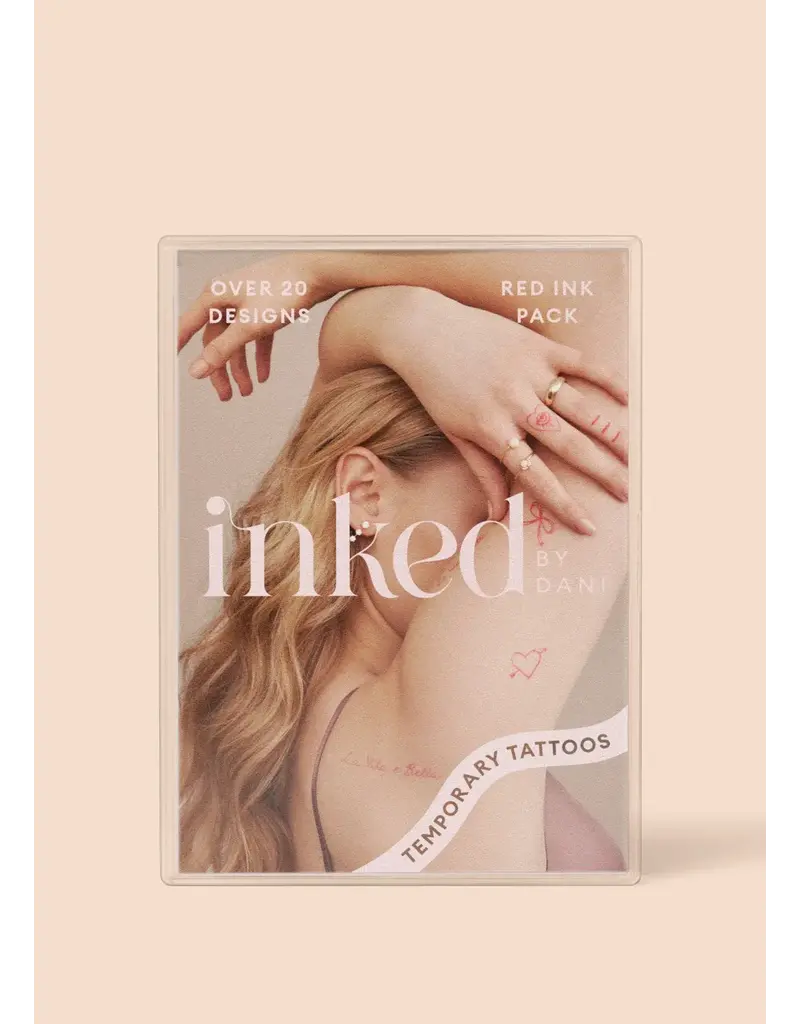 inkd by dani Hand Drawn Temporary Tattoos (red ink)