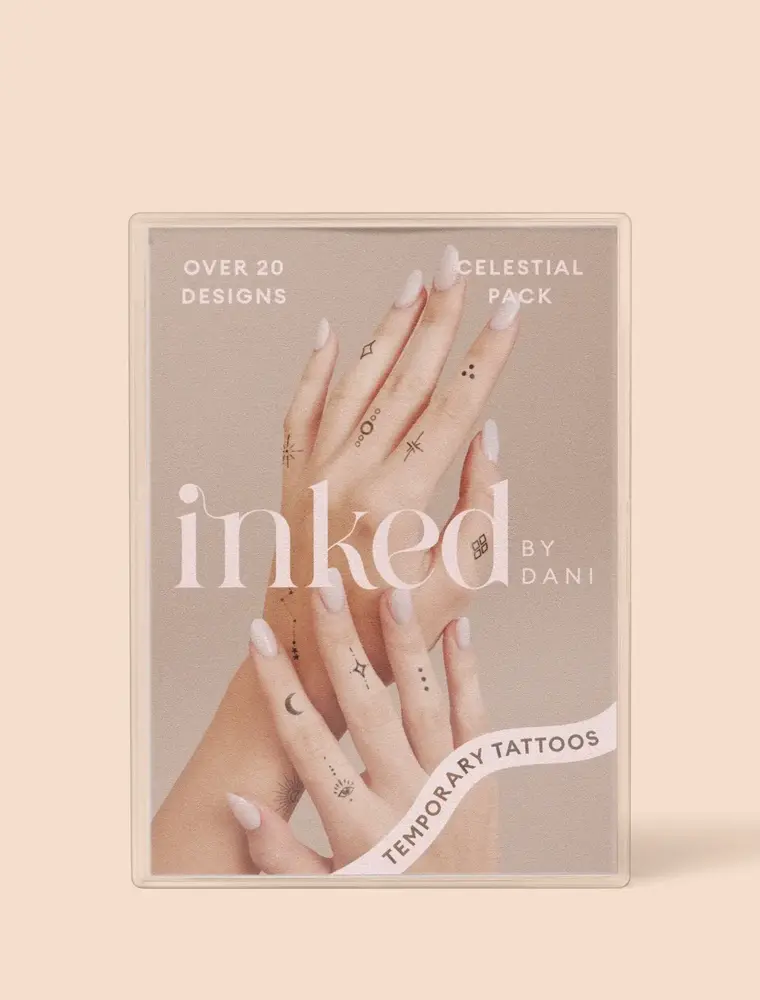 inkd by dani Hand Drawn Temporary Tattoos (celestial pack)
