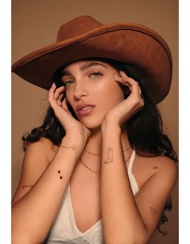 inkd by dani Hand Drawn Temporary Tattoos (disco cowgirl pack)