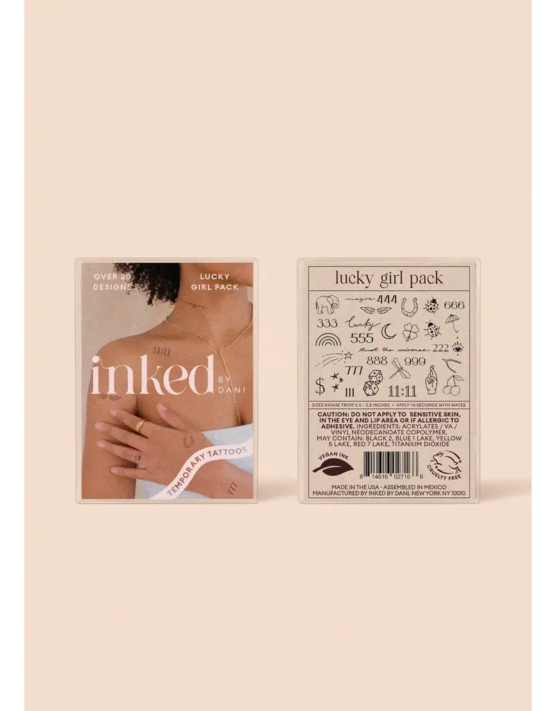 inkd by dani Hand Drawn Temporary Tattoos (lucky girl pack)
