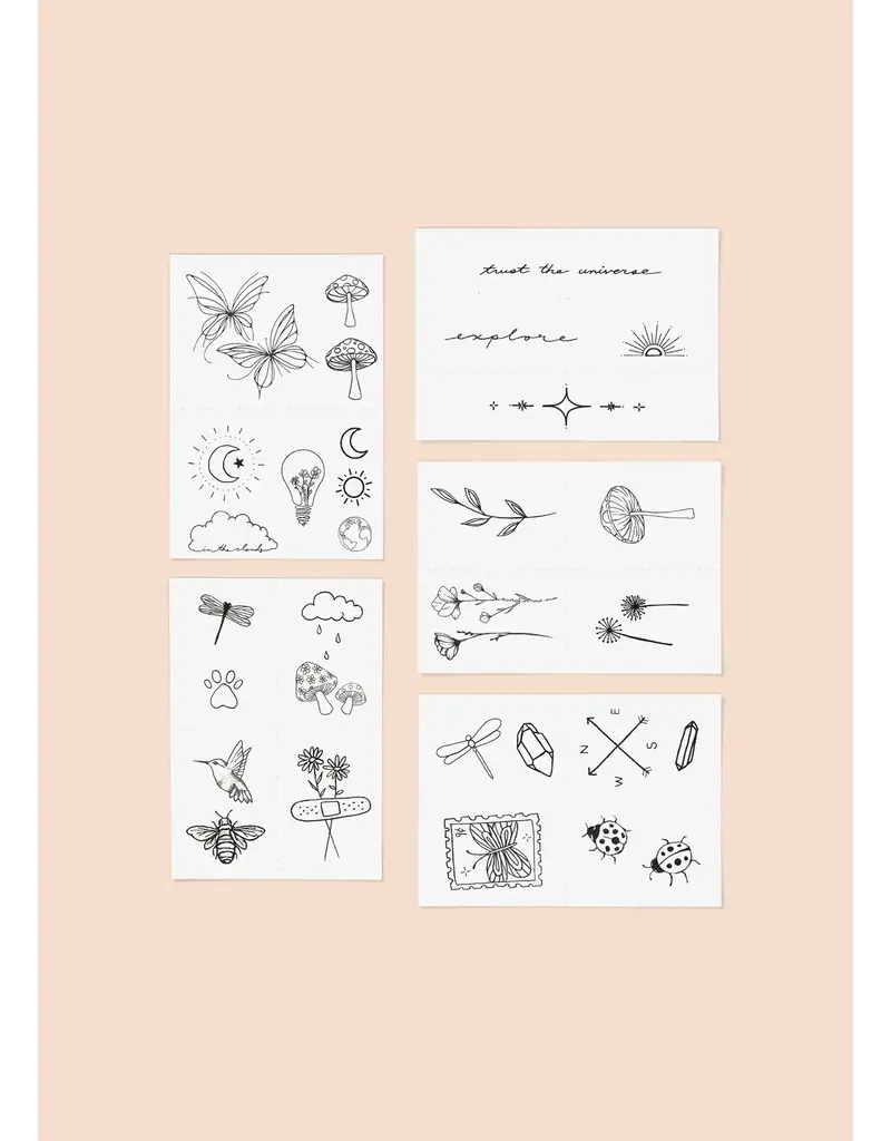 inkd by dani Hand Drawn Temporary Tattoos (explorer pack)