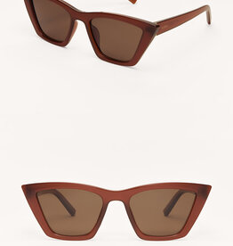 Z Supply Villa Chestnut-Brown Polarized Sunglasses