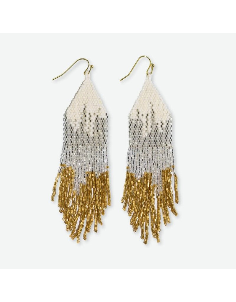Ink + Alloy Claire Ombre Beaded Fringe Earrings St. Mortiz