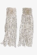 Ink + Alloy Marilyn Solid Beaded Fringe Earring Silver