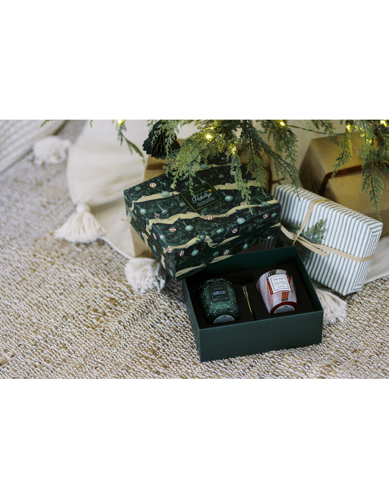 Voluspa Light up the Holidays Classic Duo with Wick Trimmer