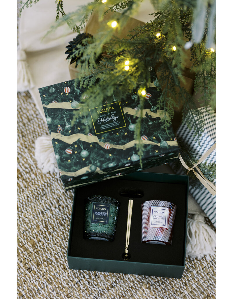 Voluspa Light up the Holidays Classic Duo with Wick Trimmer