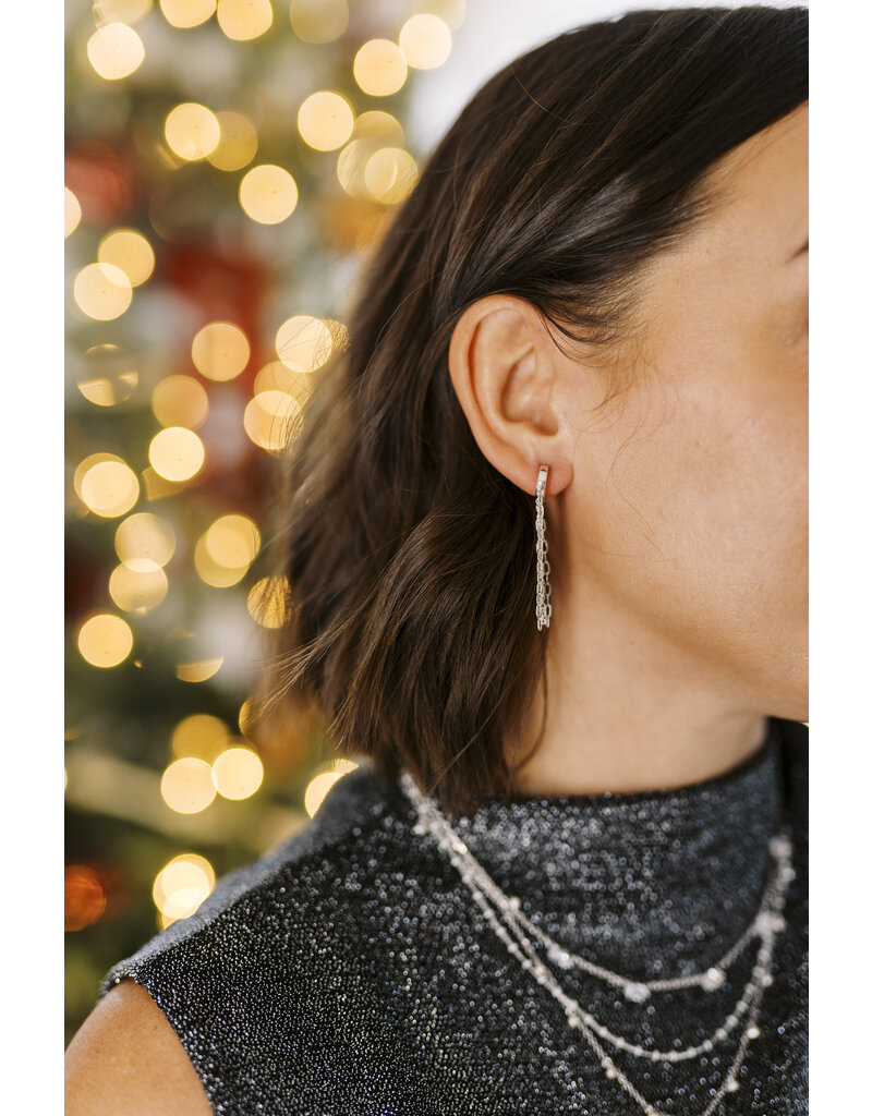 Kendra Scott Eve Huggie Earring Rhodium Metal