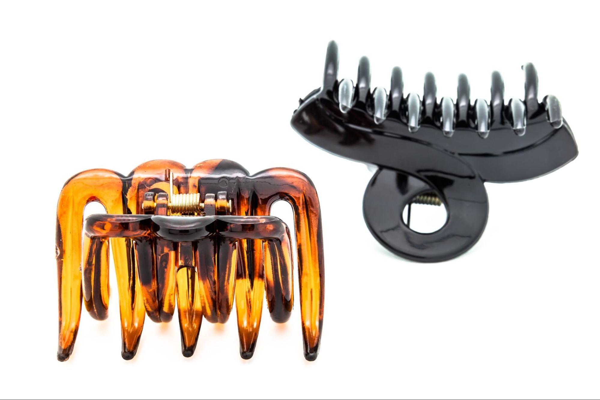 Two hair clips side-by-side. 