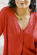 Kendra Scott Letter M Pendant Necklace Gold